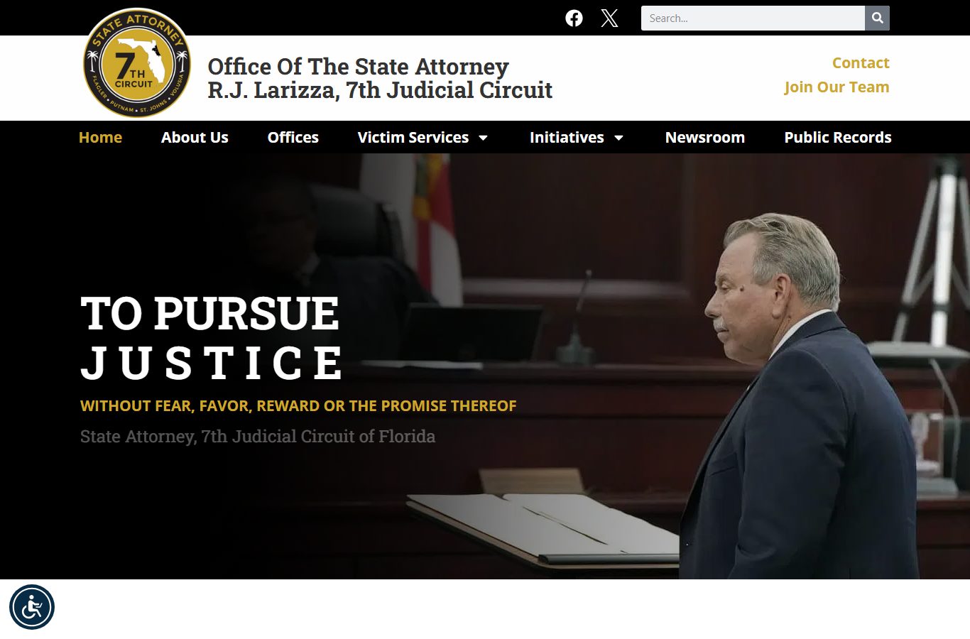 St. Johns County criminal court prosecution by the Seventh Circuit State Attorney
