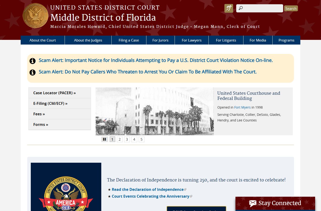 St. Johns County federal court records in the Middle District of Florida