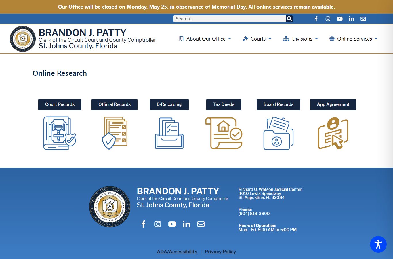 St. Johns County court records online research hub